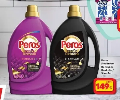 Peros Sıvı Bakım Deterjanı Renkliler/Siyahlar 3 L