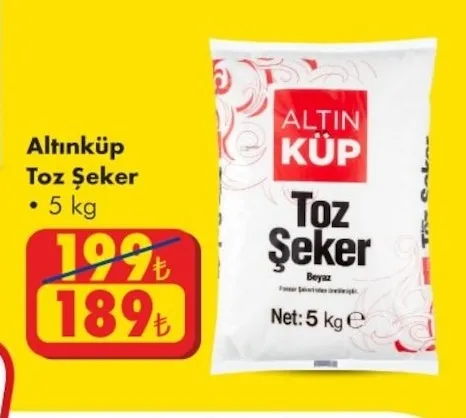 Altınküp Toz Şeker 5 Kg