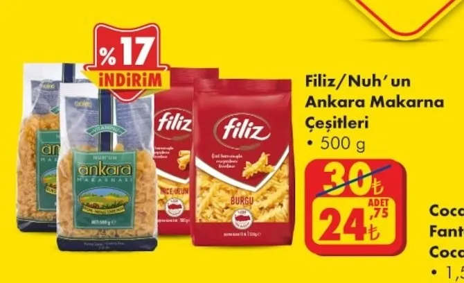 Filiz/Nuh'Un Ankara Makarna Çeşitleri 500 G