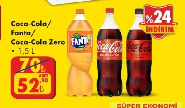 Coca-Cola/ Fanta/ Coca-Cola Zero 1,5 L
