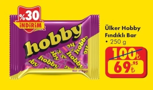 Ülker Hobby Fındıklı Bar 250 G