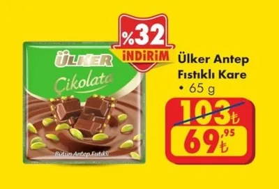 Ülker Antep Fıstıklı Kare 65 G