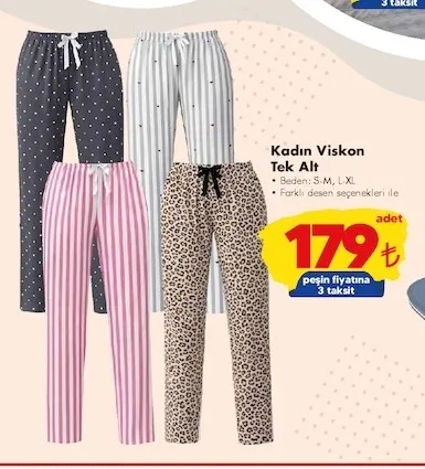 Kadın Viskon Tek Alt