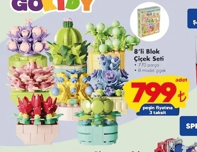 8'Li Blok Çiçek Seti 770 Parça