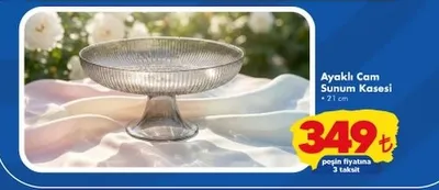 Ayaklı Cam Sunum Kasesi