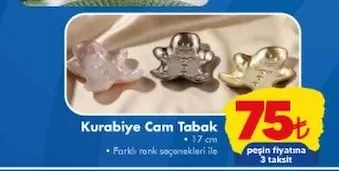 Kurabiye Cam Tabak 17 Cm