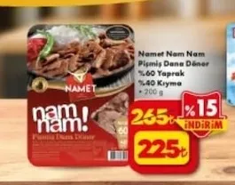 Namet Nam Nam Pişmiş Dana Döner %60 Yaprak %40 Kıyma 200 G
