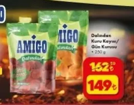 Amigo Dalından Kuru Kayısı / Gün Kurusu 250 G