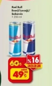 Red Bull Enerji İçeceği Şekersiz 250 Ml