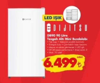 Dijitsu Db90 90 Litre Tezgah Altı Mini Buzdolabı