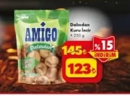 Amigo Dalından Kuru İncir 250 G