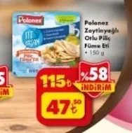 Polonez Zeytinyağlı Orlu Piliç Füme Eti 150 G