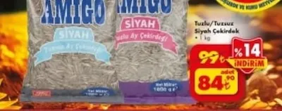 Amigo Siyah Tuzlu Ay Çekirdeği 1 Kg