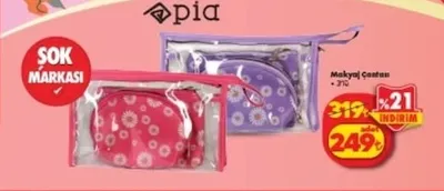 Pia Makyaj Çantası 3Lü