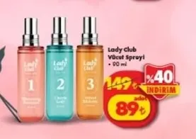 Lady Club Vücut Spreyi