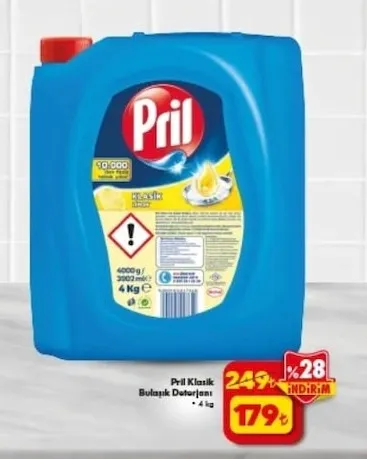 Pril Klasik Bulaşık Deterjanı 4 Kg