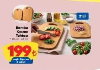 Bambu Kesme Tahtası 2'Li
