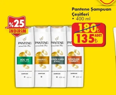 Pantene Şampuan Çeşitleri 400 Ml