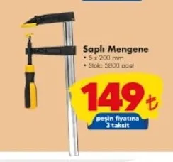 Saplı Mengene 5X200 Mm