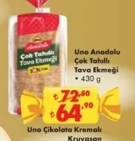 Uno Anadolu Çok Tahıllı Tava Ekmeği 430 G