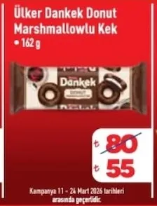Ülker Dankek Donut Marshmallowlu Kek 162 G