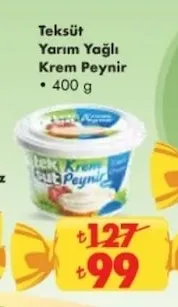 Teksüt Yarım Yağlı Krem Peynir 400 G