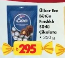 Ülker Ece Bütün Fındıklı Sütlü Çikolata 350 G
