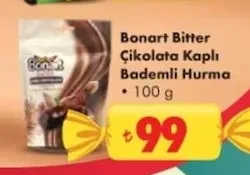 Bonart Bitter Çikolata Kaplı Bademli Hurma 100 G