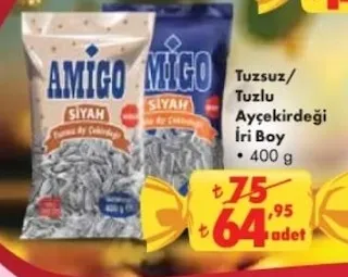 Amigo Tuzsuz/Tuzlu Ayçekirdeği İri Boy 400 G