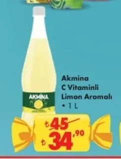 Akmina C Vitaminli Limon Aromalı 1 L