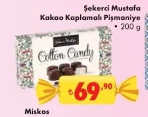 Şekerci Mustafa Kakao Kaplamalı Pişmaniye 200 G