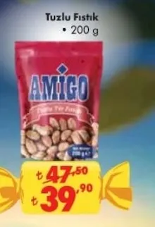 Amigo Tuzlu Fıstık 200 G