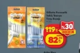 Gillette Permatik Tekli/Banyo Tıraş Bıçağı