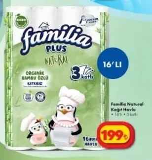 Familia Natural Kağıt Havlu 16'Lı 3 Katlı