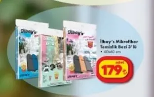 Ilbay'S Mikrofiber Temizlik Bezi 3'Lü 40X60 Cm