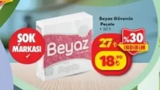 Beyaz Güvercin Peçete 50'Li