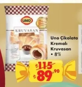 Uno Çikolata Kremalı Kruvasan 8'Li