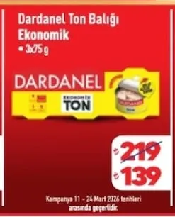 Dardanel Ton Balığı Ekonomik 3X75 G