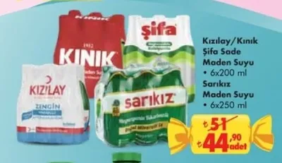 Kızılay/Kınık Şifa Sade Maden Suyu 6X200 Ml