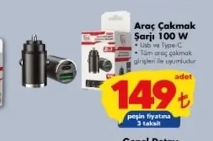 Araç Çakmak Şarjı 100 W