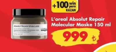 L'Oreal Absolut Repair Molecular Maske 150 Ml
