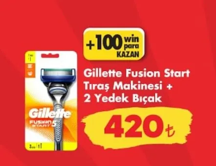 Gillette Fusion Start Tıraş Makinesi + 2 Yedek Bıçak