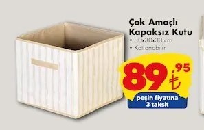 Çok Amaçlı Kapaksız Kutu