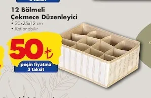12 Bölmeli Çekmece Düzenleyici