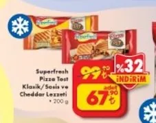 Superfresh Pizza Tost Klasik/Sosis Ve Cheddar Lezzeti 200 G
