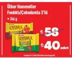 Ülker Hanımeller Fındıklı/Çokodamla 3'Lü 246 G