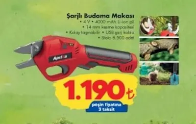 Şarjlı Budama Makası