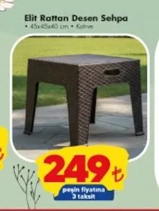 Elit Rattan Desen Sehpa