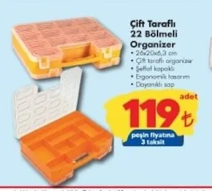Çift Taraflı 22 Bölmeli Organizer