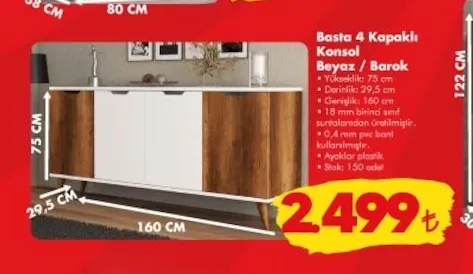 Basta 4 Kapaklı Konsol